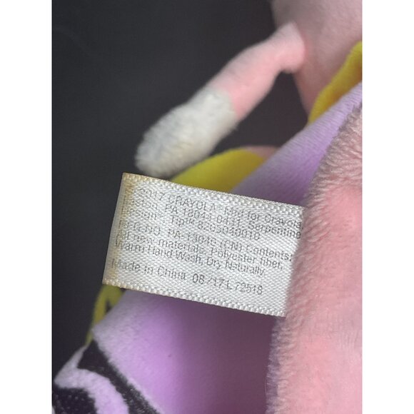 Crayola Crayon Plush Baby Blanket Lovey 14" Square Soft Colorful Comforter By Ap - Picture 4 of 7